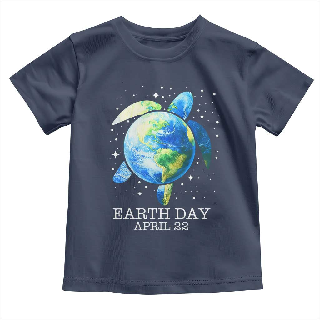 Earth Day Sea Turtle Toddler T Shirt Restore Earth Save The Planet TS02 Navy Print Your Wear