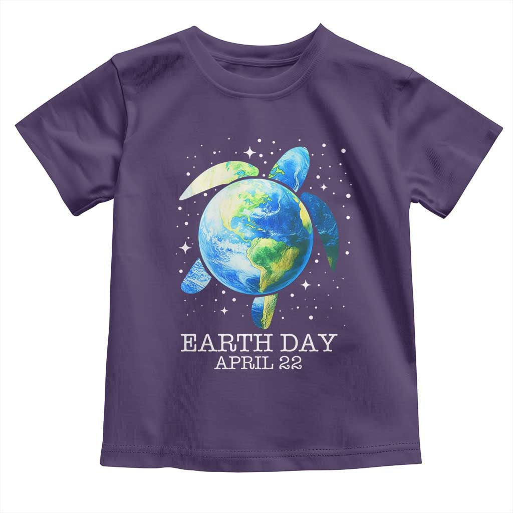 Earth Day Sea Turtle Toddler T Shirt Restore Earth Save The Planet TS02 Purple Print Your Wear