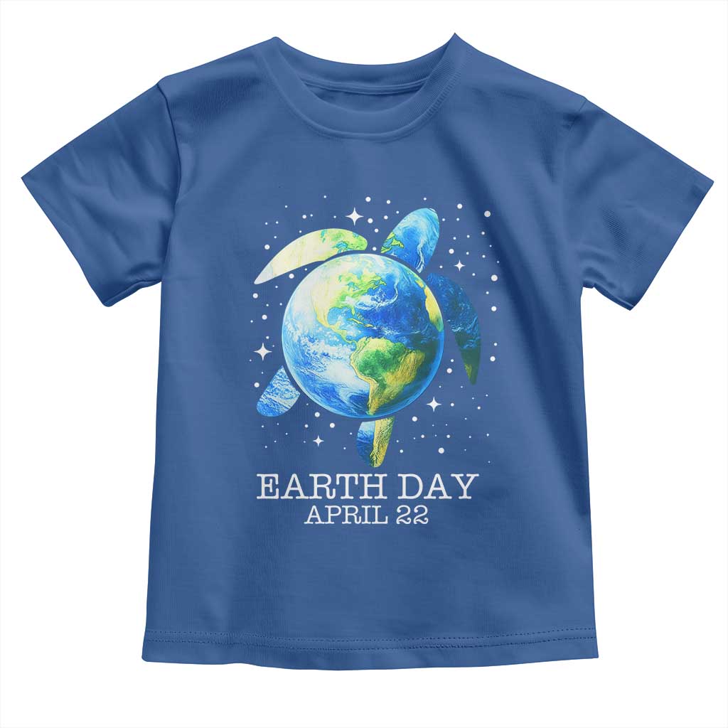 Earth Day Sea Turtle Toddler T Shirt Restore Earth Save The Planet TS02 Royal Blue Print Your Wear