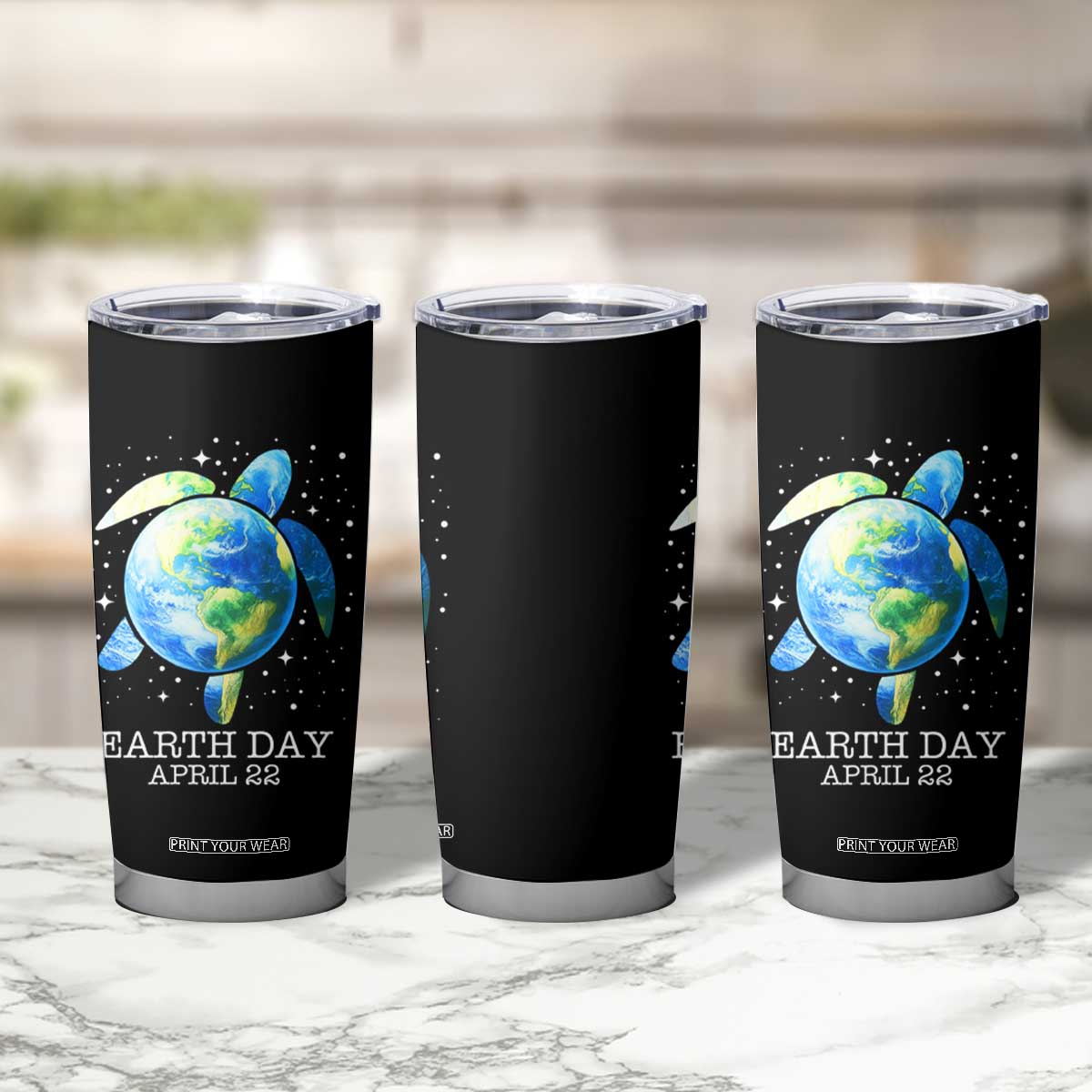 Earth Day Sea Turtle Tumbler Cup Restore Earth Save The Planet TS02 Print Your Wear