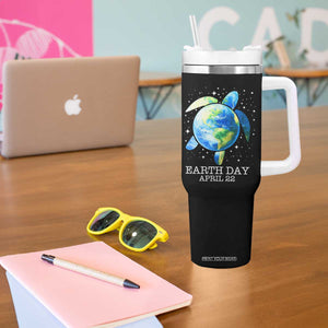 Earth Day Sea Turtle Tumbler With Handle Restore Earth Save The Planet TS02 Print Your Wear