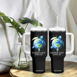 Earth Day Sea Turtle Tumbler With Handle Restore Earth Save The Planet TS02 Print Your Wear