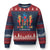 Everyone Is Welcome Here Ugly Christmas Sweater Equality Rainbow Fist Hands TS02 Navy Red Print Your Wear