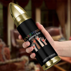 Everyone Is Welcome Here Bullet Tumbler Equality Fist Hands Hearts TS02 Print Your Wear