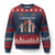 Everyone Is Welcome Here Ugly Christmas Sweater Equality Fist Hands Hearts TS02 Navy Red Print Your Wear