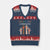 Everyone Is Welcome Here V-Neck Knit Sweater Vest Equality Fist Hands Hearts TS02 Navy Red Print Your Wear