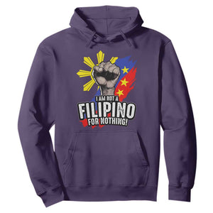 I Am Not Filipino For Nothing Hoodie Fight Supporter Philippine Flag TS02 Purple Print Your Wear