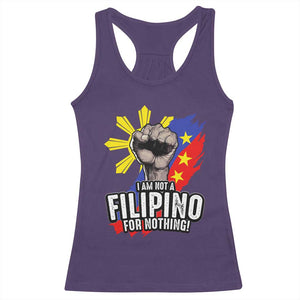 I Am Not Filipino For Nothing Racerback Tank Top Fight Supporter Philippine Flag TS02 Purple Print Your Wear