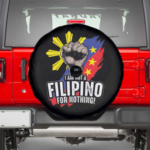 I Am Not Filipino For Nothing Spare Tire Cover Fight Supporter Philippine Flag TS02 Black Print Your Wear