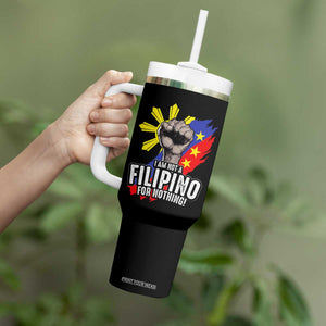 I Am Not Filipino For Nothing Tumbler With Handle Fight Supporter Philippine Flag TS02 Print Your Wear