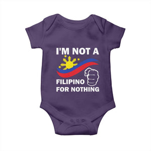 I Am Not Filipino For Nothing Baby Onesie Supporter Philippine Flag TS02 Purple Print Your Wear