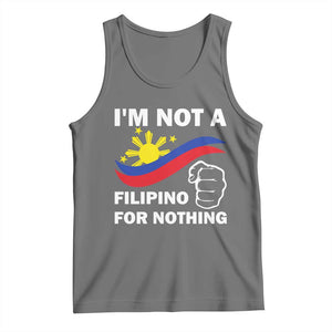I Am Not Filipino For Nothing Tank Top Supporter Philippine Flag TS02 Black Heather Print Your Wear