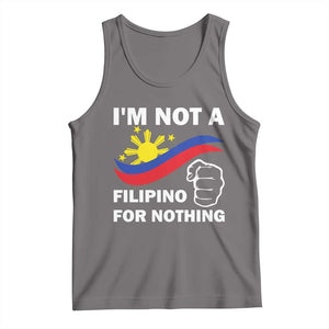 I Am Not Filipino For Nothing Tank Top Supporter Philippine Flag TS02 Deep Heather Print Your Wear