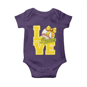 Vintage Banana Coquette Bow Baby Onesie LOVE Baseball Fan Sport Lover TS02 Purple Print Your Wear
