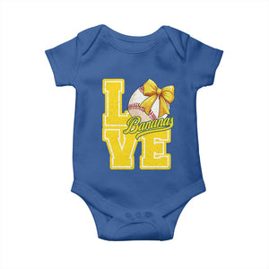 Vintage Banana Coquette Bow Baby Onesie LOVE Baseball Fan Sport Lover TS02 Royal Blue Print Your Wear