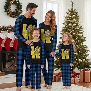 Vintage Banana Coquette Bow Plaid Pajama Set LOVE Baseball Fan Sport Lover TS02 Blue Plaid Print Your Wear