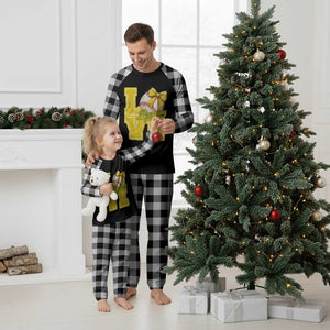 Vintage Banana Coquette Bow Plaid Pajama Set LOVE Baseball Fan Sport Lover TS02 White Plaid Print Your Wear