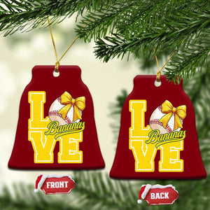 Vintage Banana Coquette Bow Ceramic Ornament LOVE Baseball Fan Sport Lover TS02 Print Your Wear