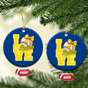 Vintage Banana Coquette Bow Ceramic Ornament LOVE Baseball Fan Sport Lover TS02 1pc Blue Print Your Wear