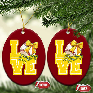 Vintage Banana Coquette Bow Ceramic Ornament LOVE Baseball Fan Sport Lover TS02 Print Your Wear