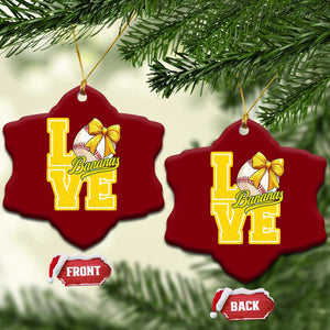 Vintage Banana Coquette Bow Ceramic Ornament LOVE Baseball Fan Sport Lover TS02 Print Your Wear