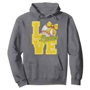 Vintage Banana Coquette Bow Hoodie LOVE Baseball Fan Sport Lover TS02 Charcoal Print Your Wear