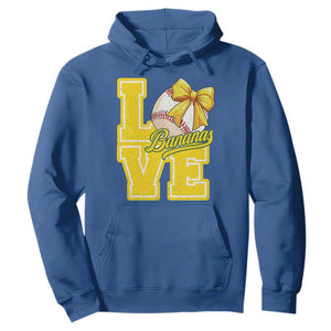 Vintage Banana Coquette Bow Hoodie LOVE Baseball Fan Sport Lover TS02 Royal Blue Print Your Wear