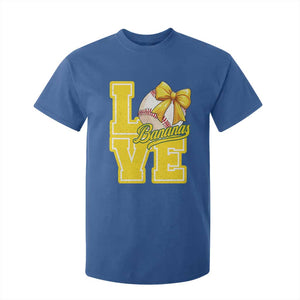 Vintage Banana Coquette Bow T Shirt For Kid LOVE Baseball Fan Sport Lover TS02 Royal Blue Print Your Wear