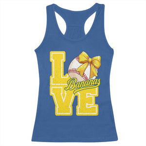 Vintage Banana Coquette Bow Racerback Tank Top LOVE Baseball Fan Sport Lover TS02 Royal Blue Print Your Wear