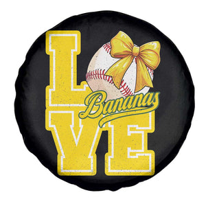 Vintage Banana Coquette Bow Spare Tire Cover LOVE Baseball Fan Sport Lover TS02 Print Your Wear