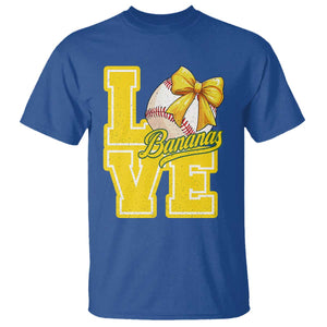 Vintage Banana Coquette Bow T Shirt LOVE Baseball Fan Sport Lover TS02 Royal Blue Print Your Wear