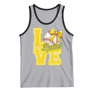 Vintage Banana Coquette Bow Tank Top LOVE Baseball Fan Sport Lover TS02 Athletic Heather Black Print Your Wear