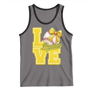 Vintage Banana Coquette Bow Tank Top LOVE Baseball Fan Sport Lover TS02 Deep Heather Black Print Your Wear