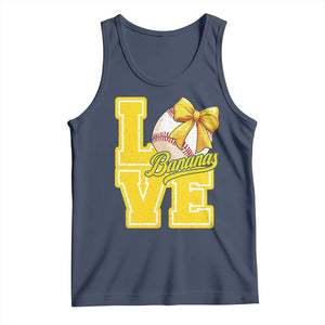 Vintage Banana Coquette Bow Tank Top LOVE Baseball Fan Sport Lover TS02 Navy Print Your Wear