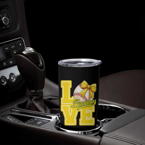 Vintage Banana Coquette Bow Tumbler Cup LOVE Baseball Fan Sport Lover TS02 Print Your Wear
