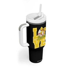 Vintage Banana Coquette Bow Tumbler With Handle LOVE Baseball Fan Sport Lover TS02 Print Your Wear