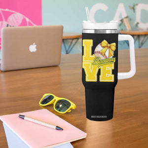 Vintage Banana Coquette Bow Tumbler With Handle LOVE Baseball Fan Sport Lover TS02 Print Your Wear