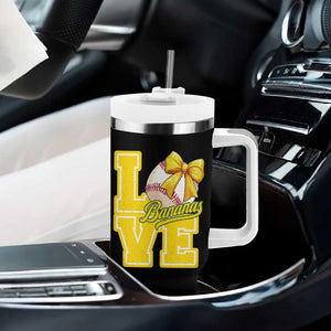 Vintage Banana Coquette Bow Tumbler With Handle LOVE Baseball Fan Sport Lover TS02 Print Your Wear