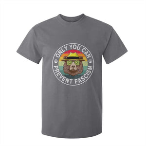Only You Can Prevent Fascism T Shirt For Kid Protect National Parks Bear Resist TS02 Charcoal Print Your Wear