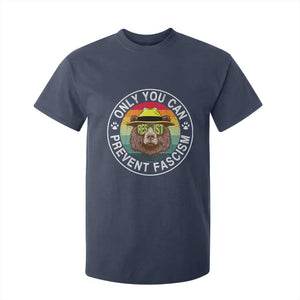 Only You Can Prevent Fascism T Shirt For Kid Protect National Parks Bear Resist TS02 Navy Print Your Wear