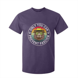 Only You Can Prevent Fascism T Shirt For Kid Protect National Parks Bear Resist TS02 Purple Print Your Wear