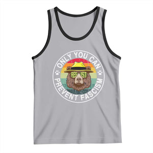 Only You Can Prevent Fascism Tank Top Protect National Parks Bear Resist TS02 Athletic Heather Black Print Your Wear