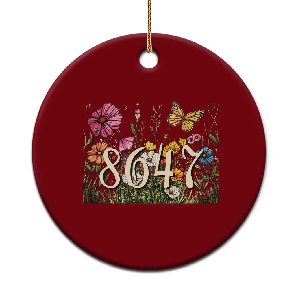 Funny 8647 Subtle Sarcasm Ceramic Ornament Floral Boho Style TS02 1pc Red Print Your Wear