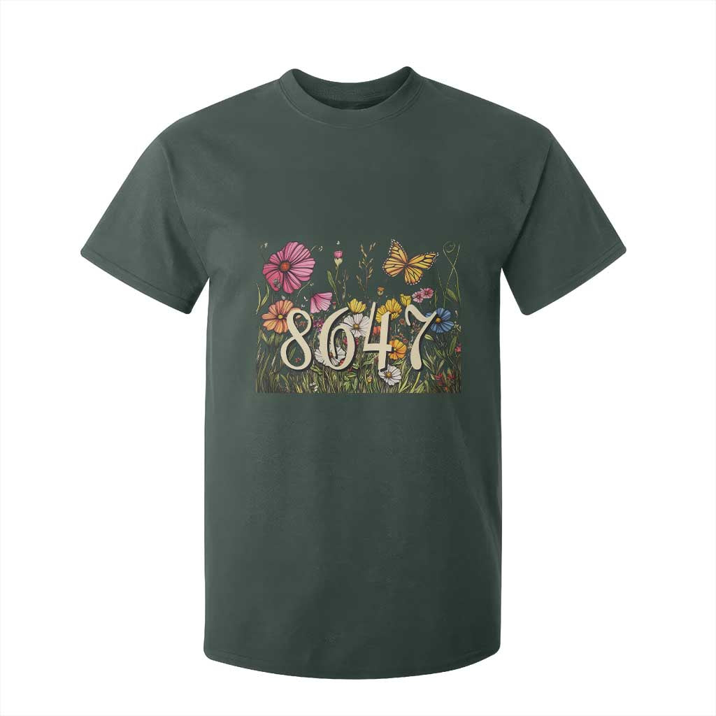 Funny 8647 Subtle Sarcasm T Shirt For Kid Floral Boho Style TS02 Dark Forest Green Print Your Wear