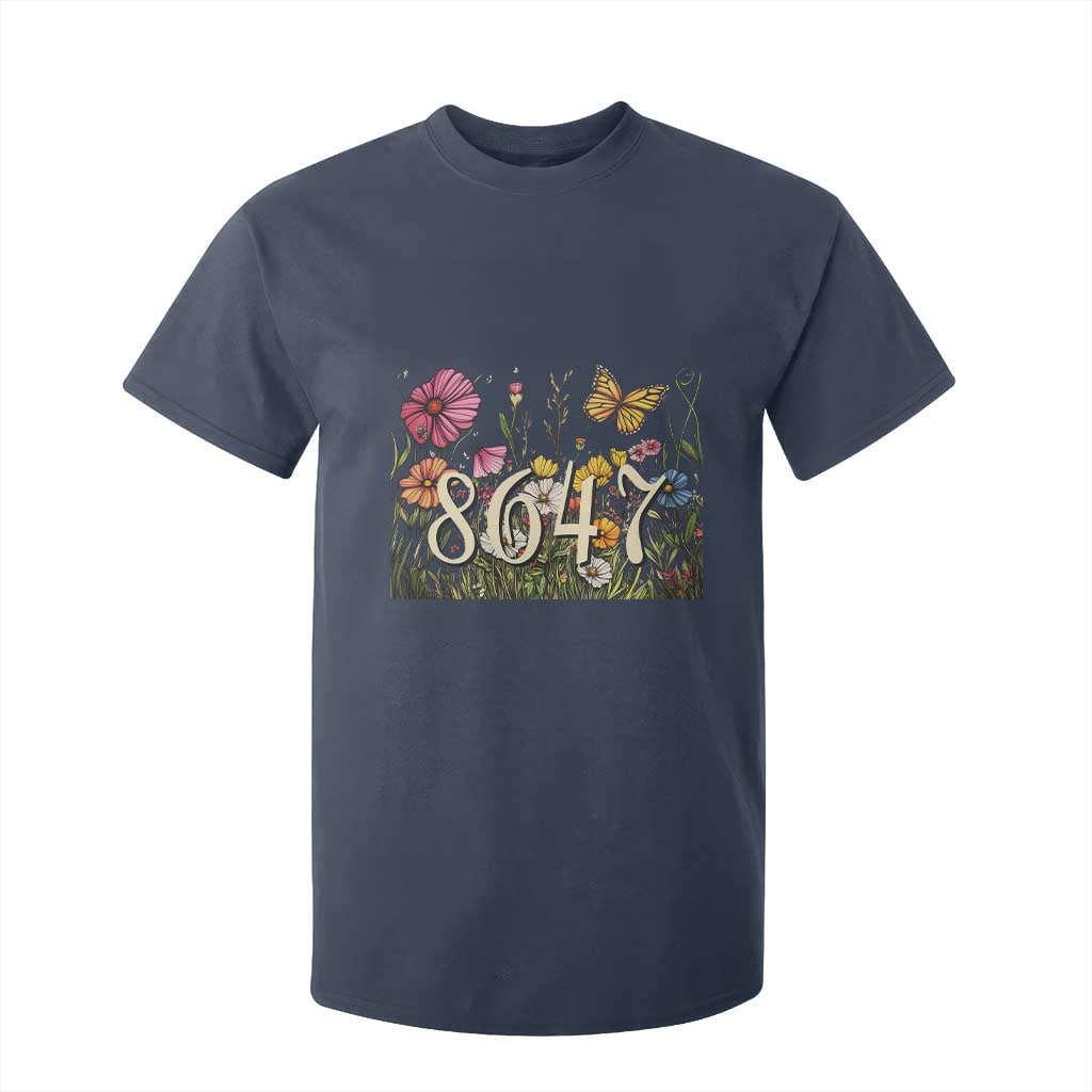 Funny 8647 Subtle Sarcasm T Shirt For Kid Floral Boho Style TS02 Navy Print Your Wear