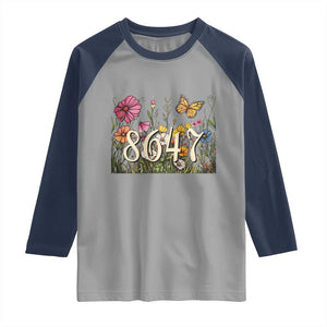 Funny 8647 Subtle Sarcasm Raglan Shirt Floral Boho Style TS02 Sport Gray Navy Print Your Wear