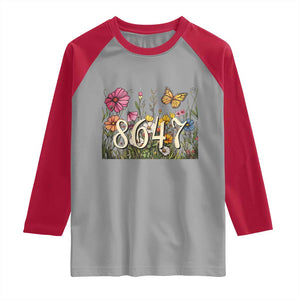Funny 8647 Subtle Sarcasm Raglan Shirt Floral Boho Style TS02 Sport Gray Red Print Your Wear
