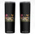 Funny 8647 Subtle Sarcasm Skinny Tumbler Floral Boho Style TS02 Black Print Your Wear