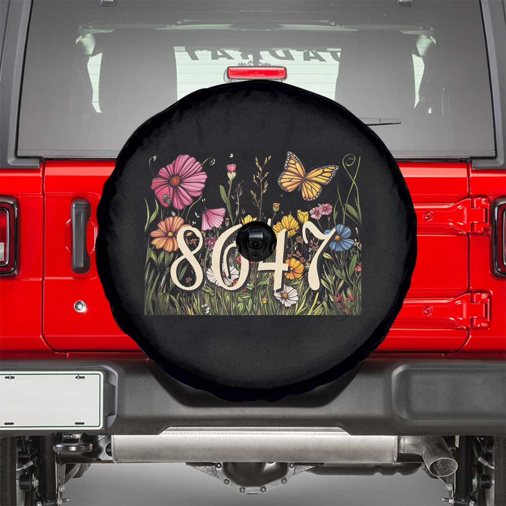 Funny 8647 Subtle Sarcasm Spare Tire Cover Floral Boho Style TS02 Black Print Your Wear
