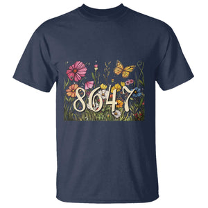 Funny 8647 Subtle Sarcasm T Shirt Floral Boho Style TS02 Navy Print Your Wear